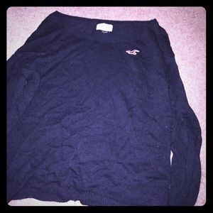 navy blue hollister sweater