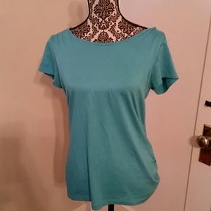 Banana Republic Blue Scoop Neck TShirt