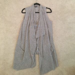 VINCE CASHMERE WOOL DRAPE KNIT VEST