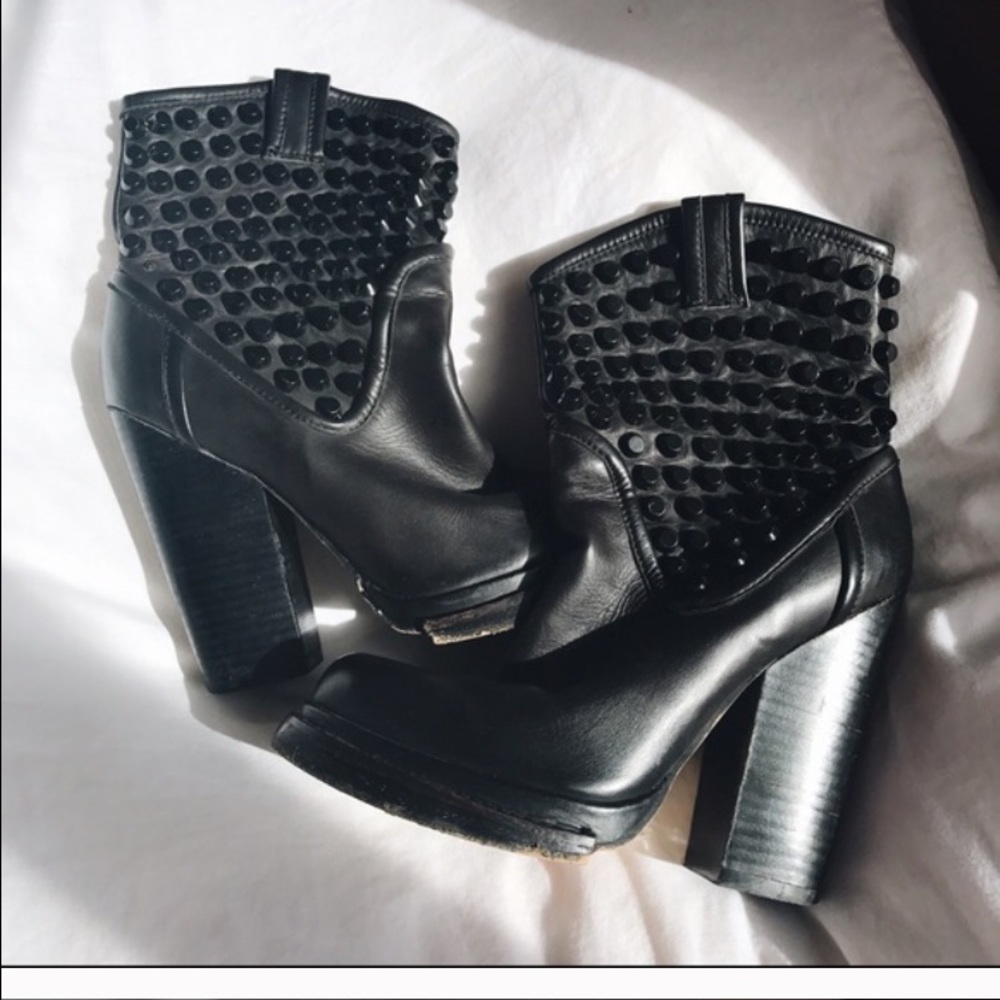 ISO Jeffrey Campbell black studded booties