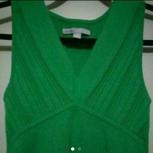 Green ribbed tank top