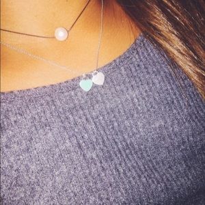 Tiffany co double heart necklace