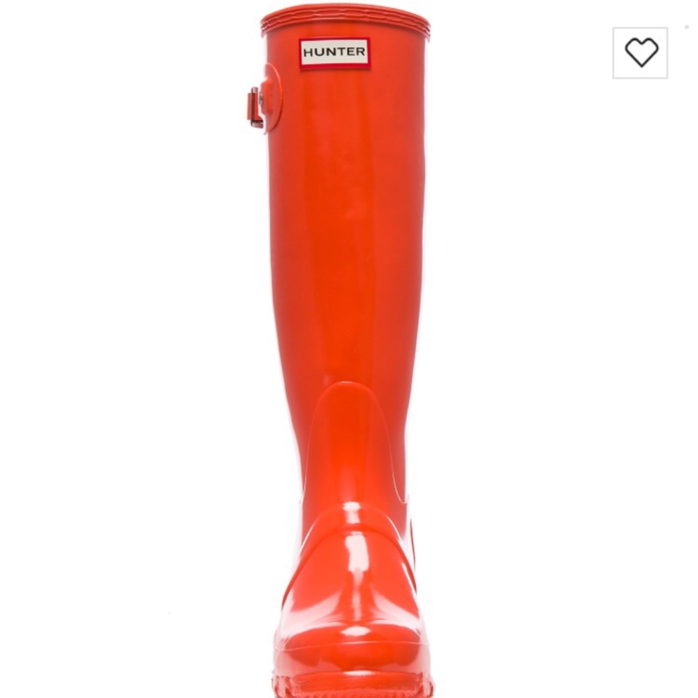 New w Box Hunter Tall Gloss Rain Boots in Tent Red