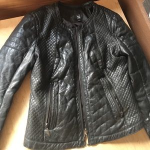Black leather jacket