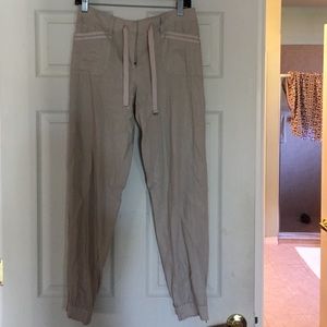 Kaki draw sting cargo pants