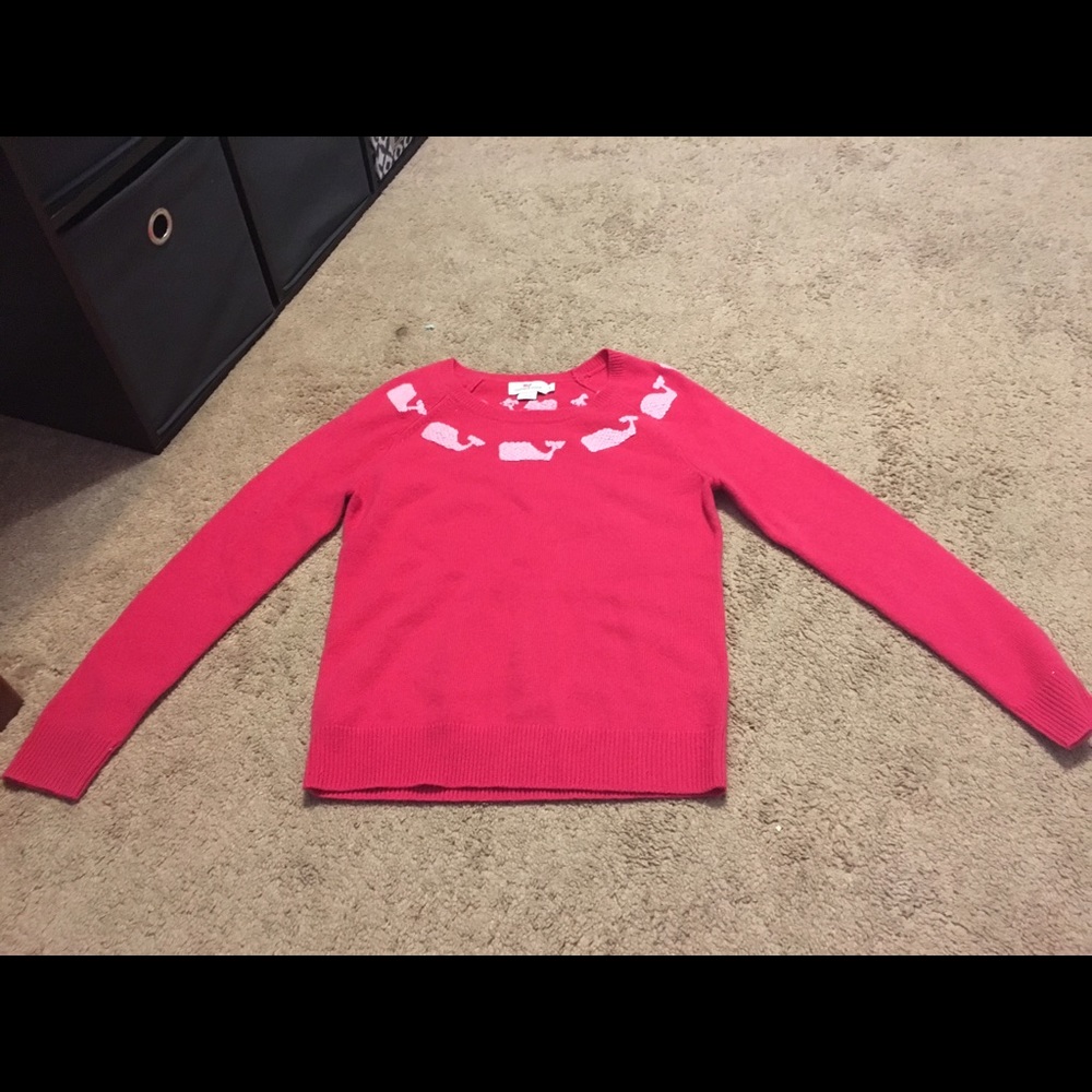 Vineyard Vines Pink Whale Sweater