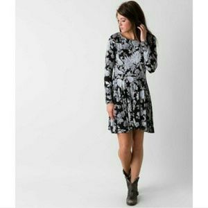 Sea gypsies flower print midi skater dress NWT