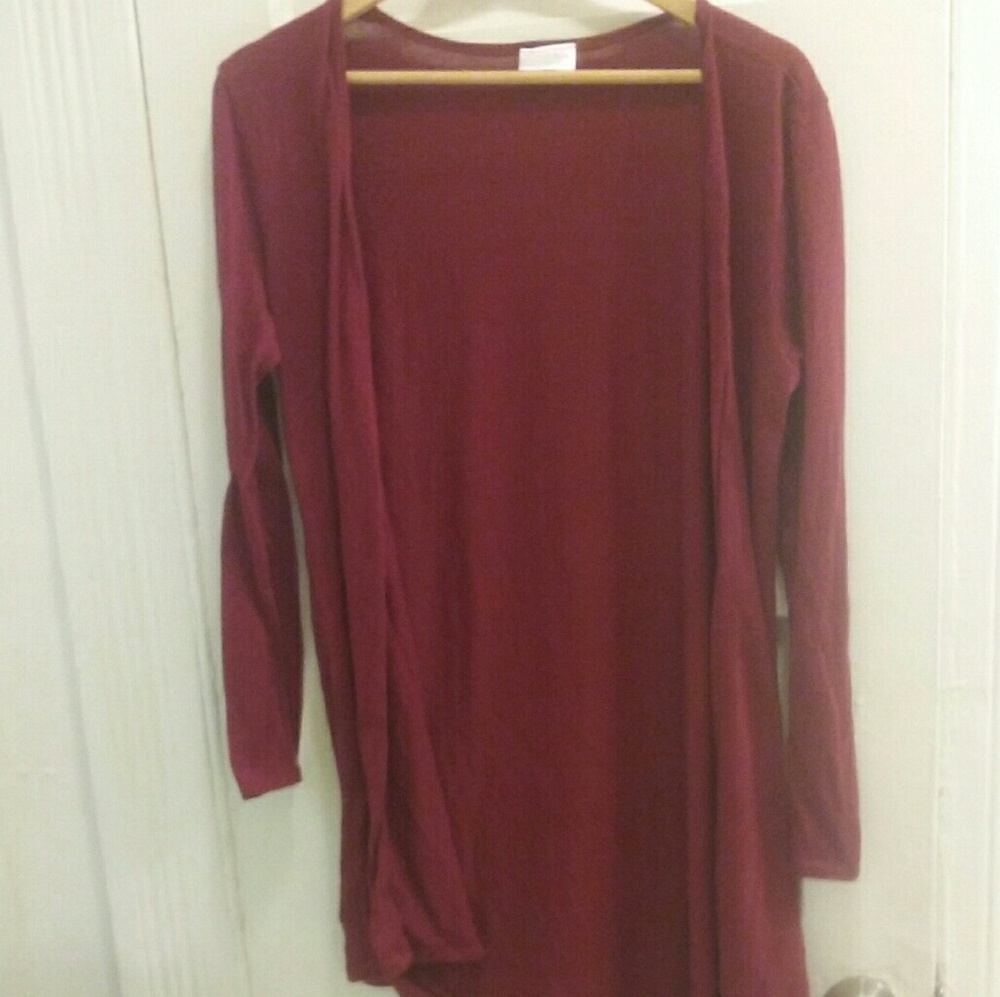 Free to live burgundy cardigan.