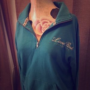Vs pink light blue embroidered quarter zip