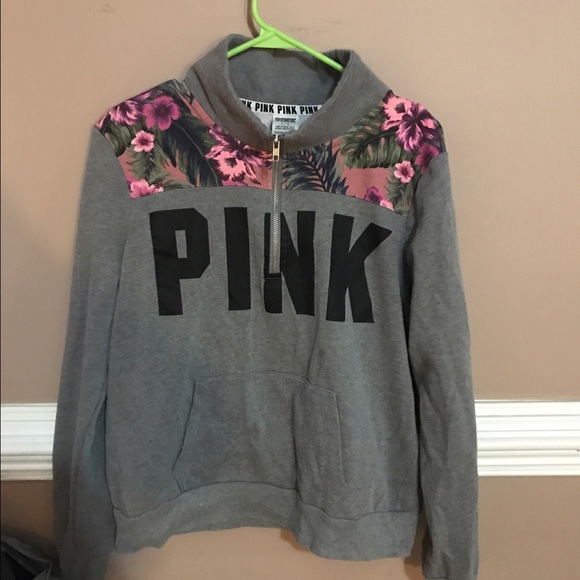 PINK Victoria's Secret Sweaters - Gray half zip Pink(Victoria's secret) sweater