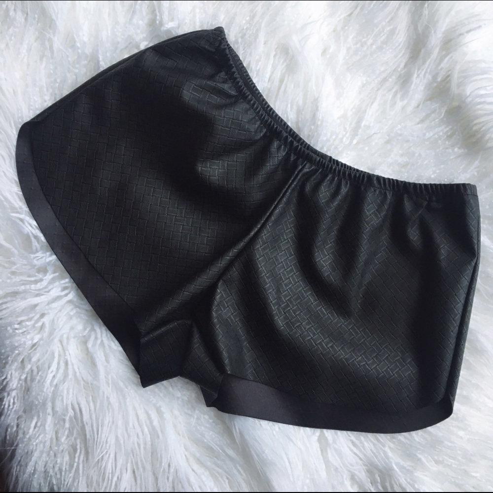 Vegan Leather Mayweather Shorts