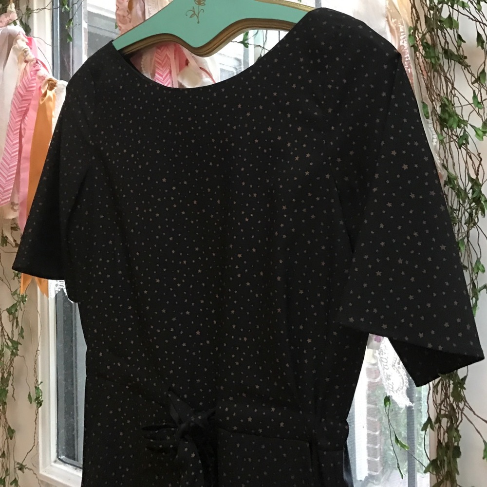 Anthro Black and Gold Jumpsuit