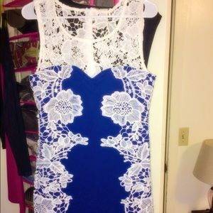 Blue lace dress