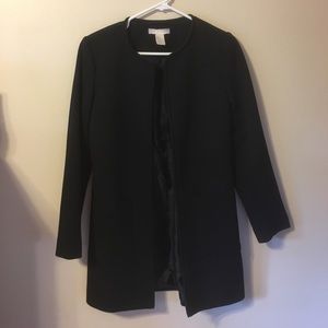 Long black double pocket coat