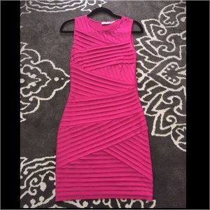Calvin Klein pink fitted dress