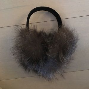 Fox fur ear muffs