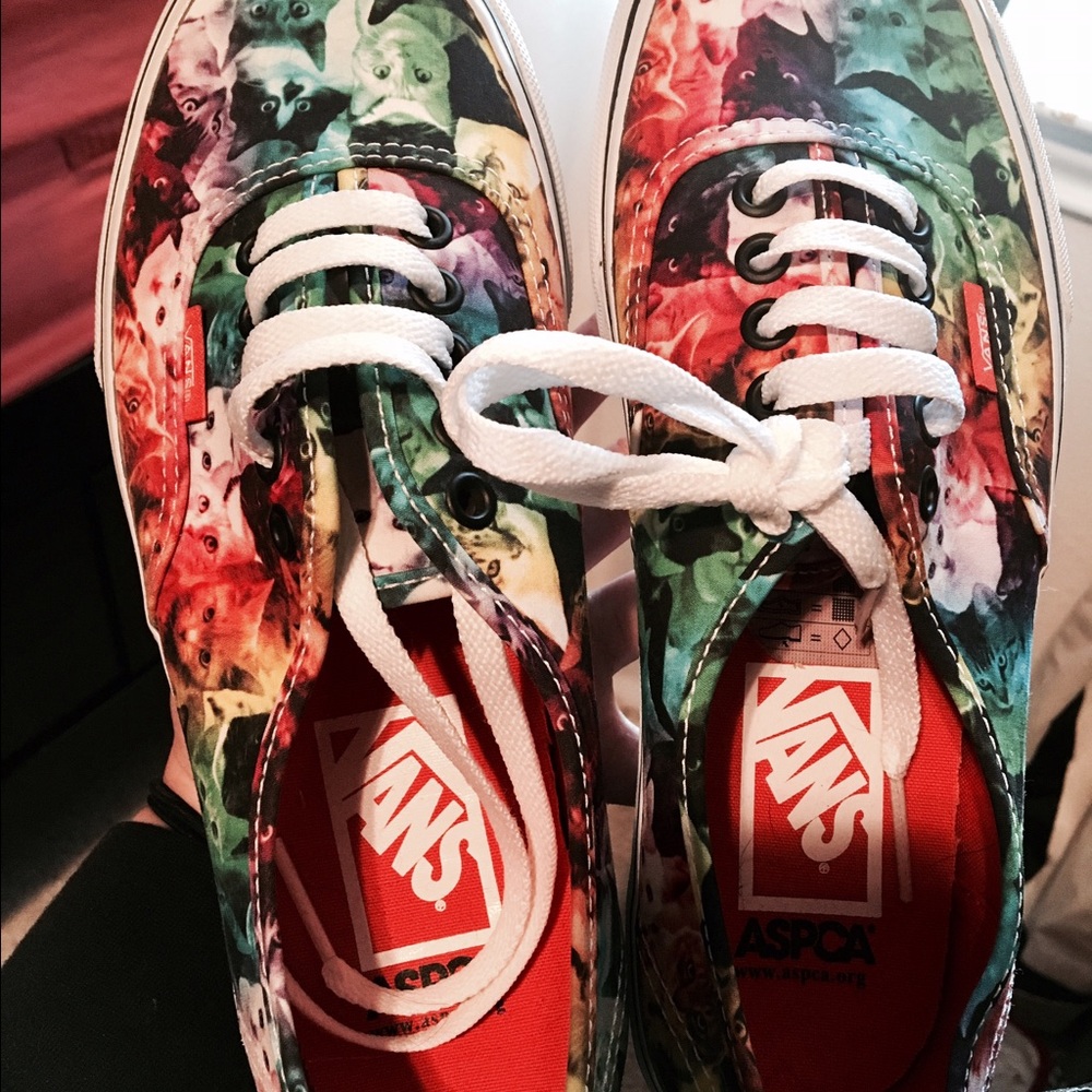 Rainbow Cat Vans