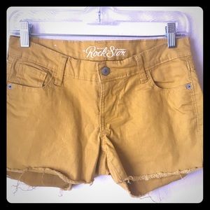 Old Navy Rockstar Mustard Shorts