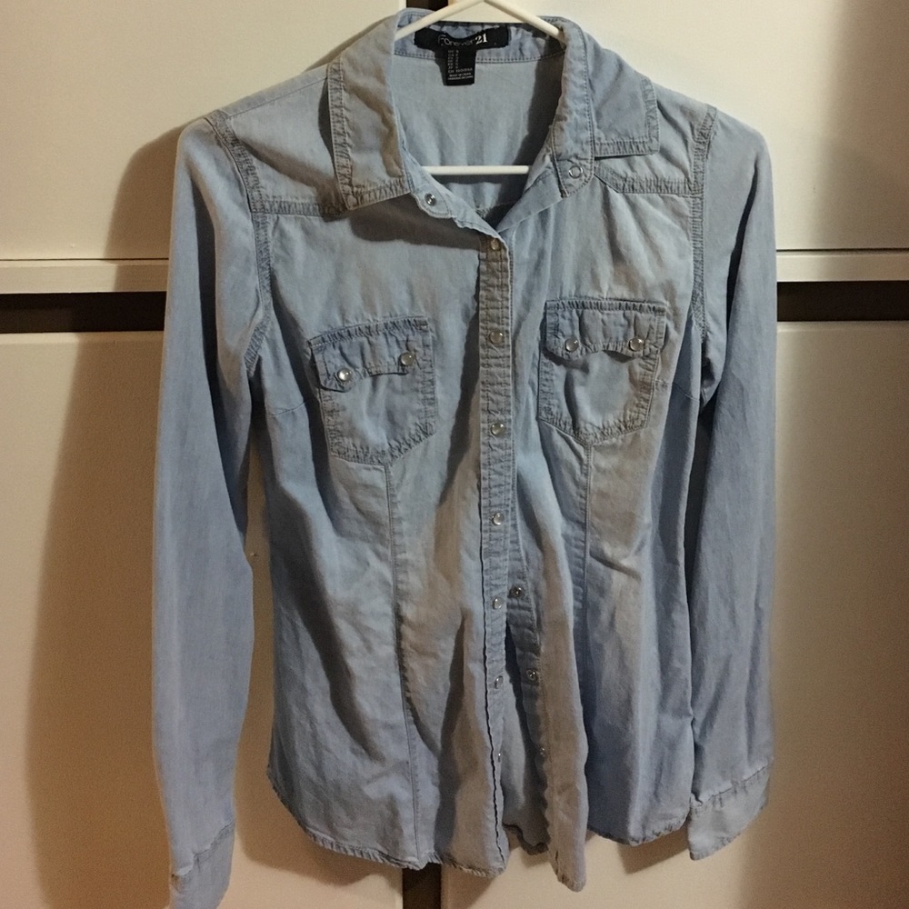Denim Chambray Top