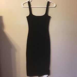 American Apparel Body con midi black dress
