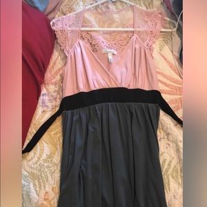 Grey and light pink dress