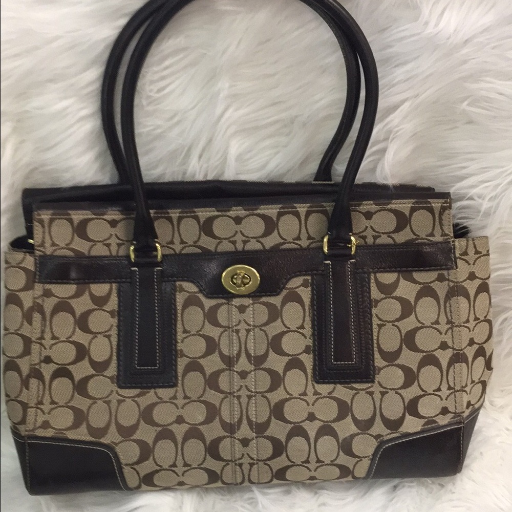 AUTHENTIC Hampton Signature Coach Carry all tote