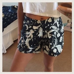 Navy blue floral shorts