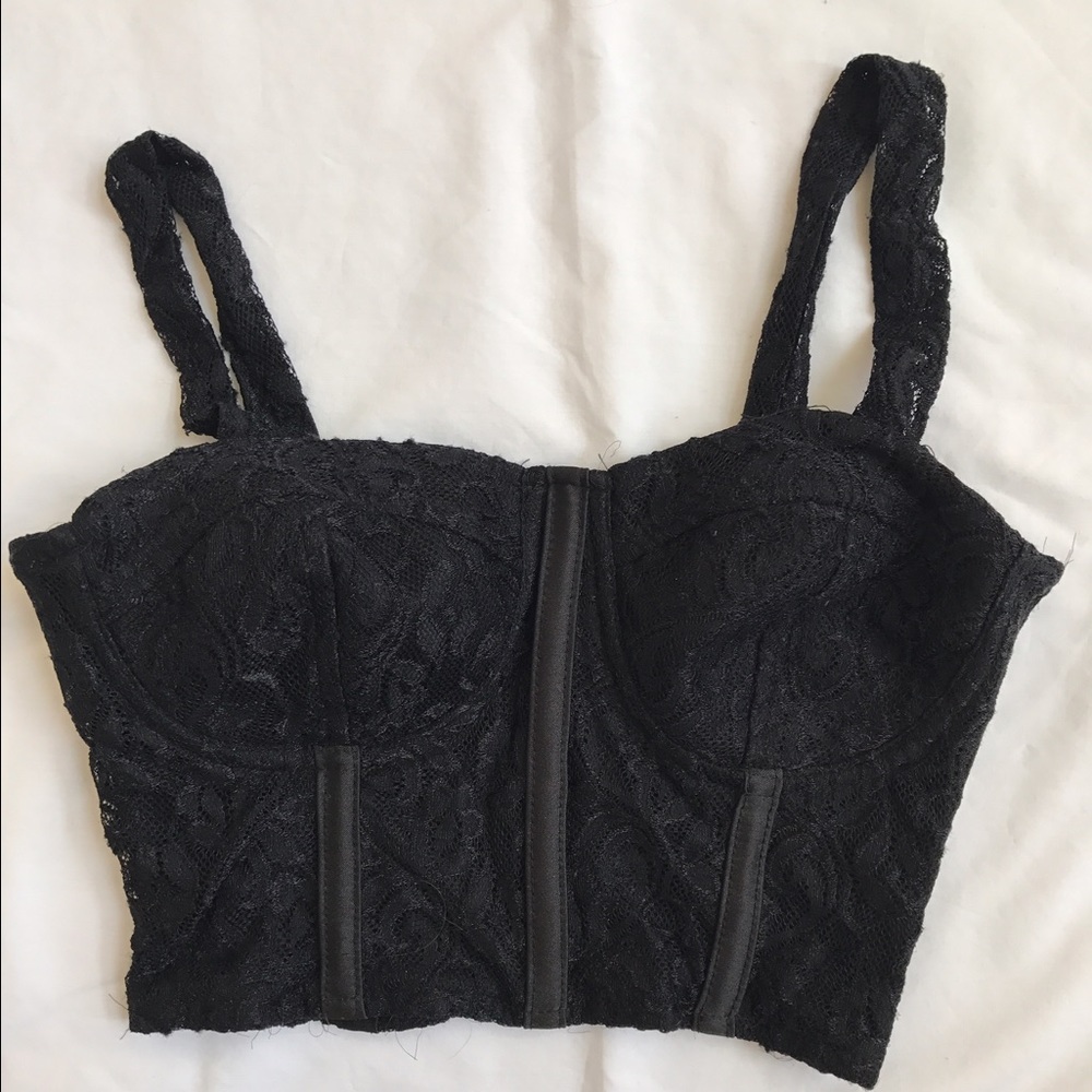 Black Crop Corset