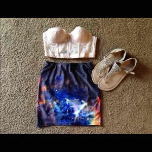 Beginning Boutique Galaxy Skirt