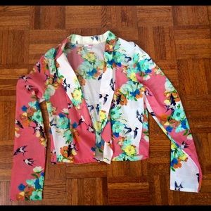 Floral lightweight blazer