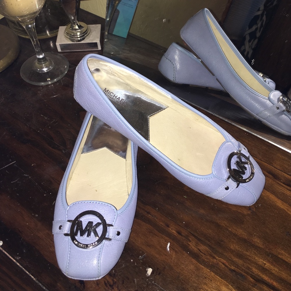 Baby blue Michael Kors flats