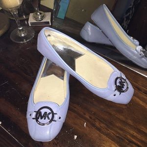 Baby blue Michael Kors flats