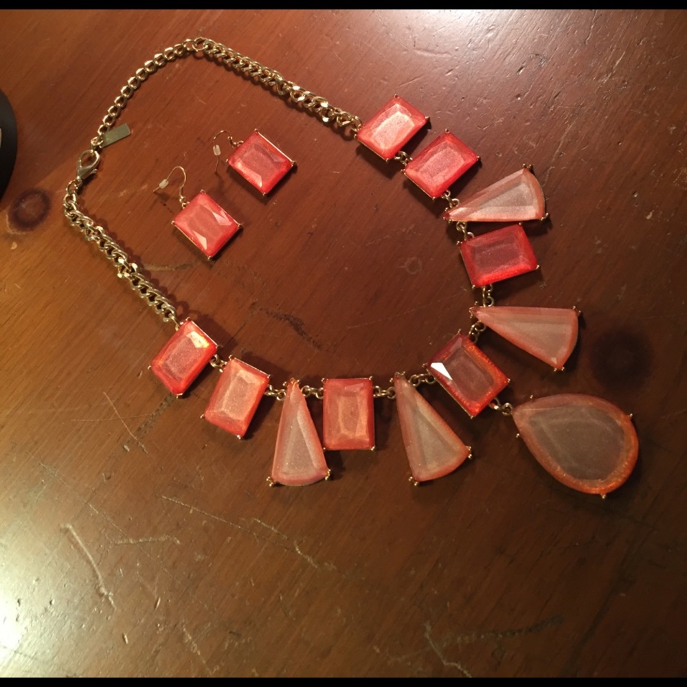 Matching earrings and necklace