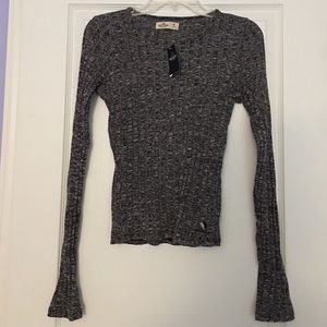 Grey long sleeve tight sweater/long sleeve