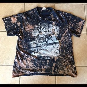 Vintage style, bleach dyed, Las Vegas tee.