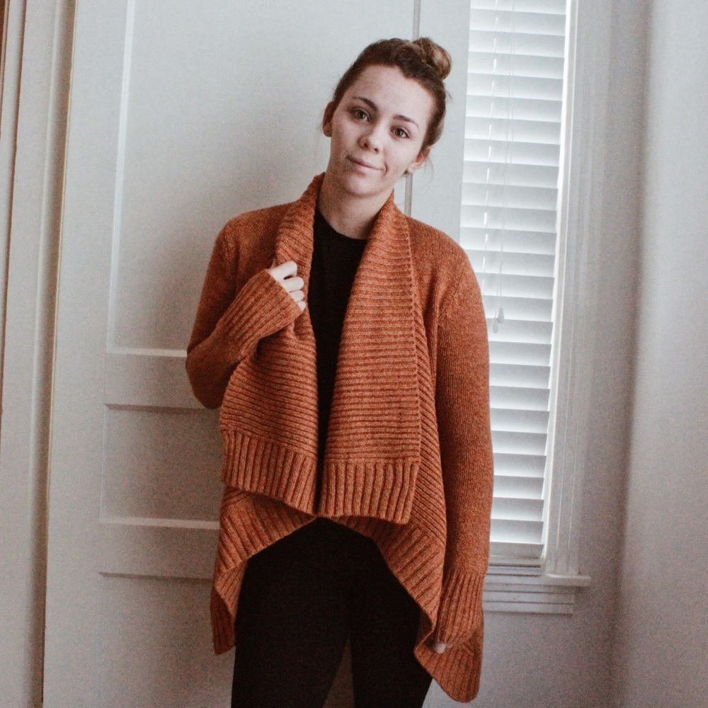 Burnt orange sweater