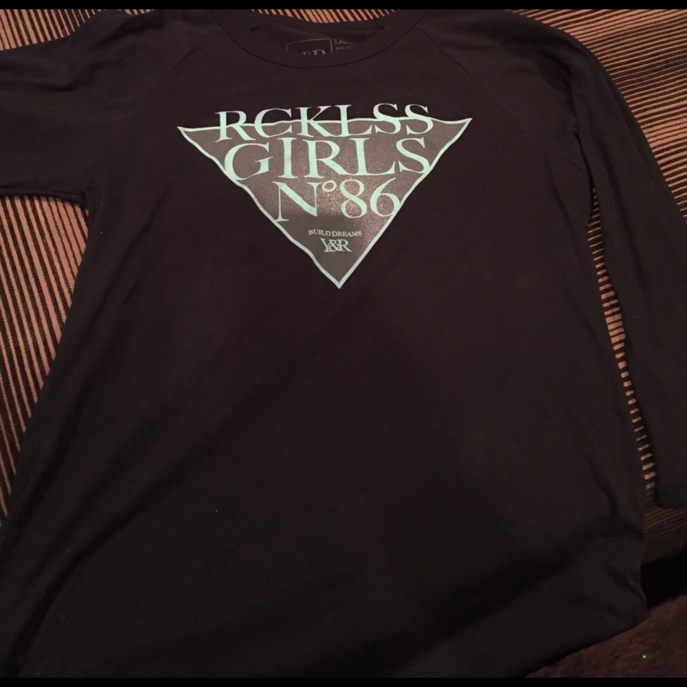 Long sleeved Young and Reckless baseball t-shirt