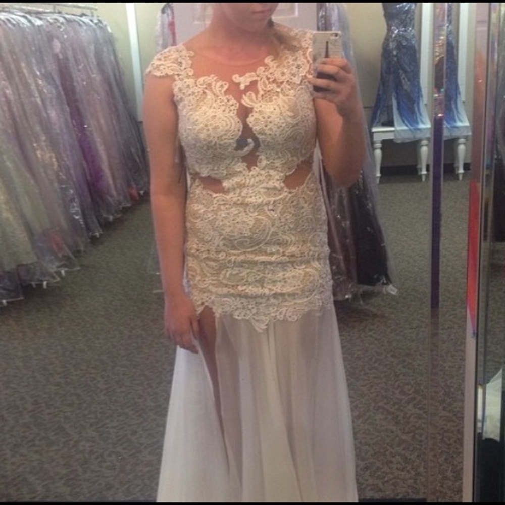 Mac Duggal Ivory Prom - Pageant Dress