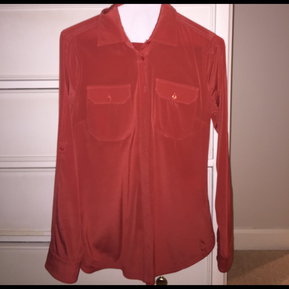 Burnt orange blouse
