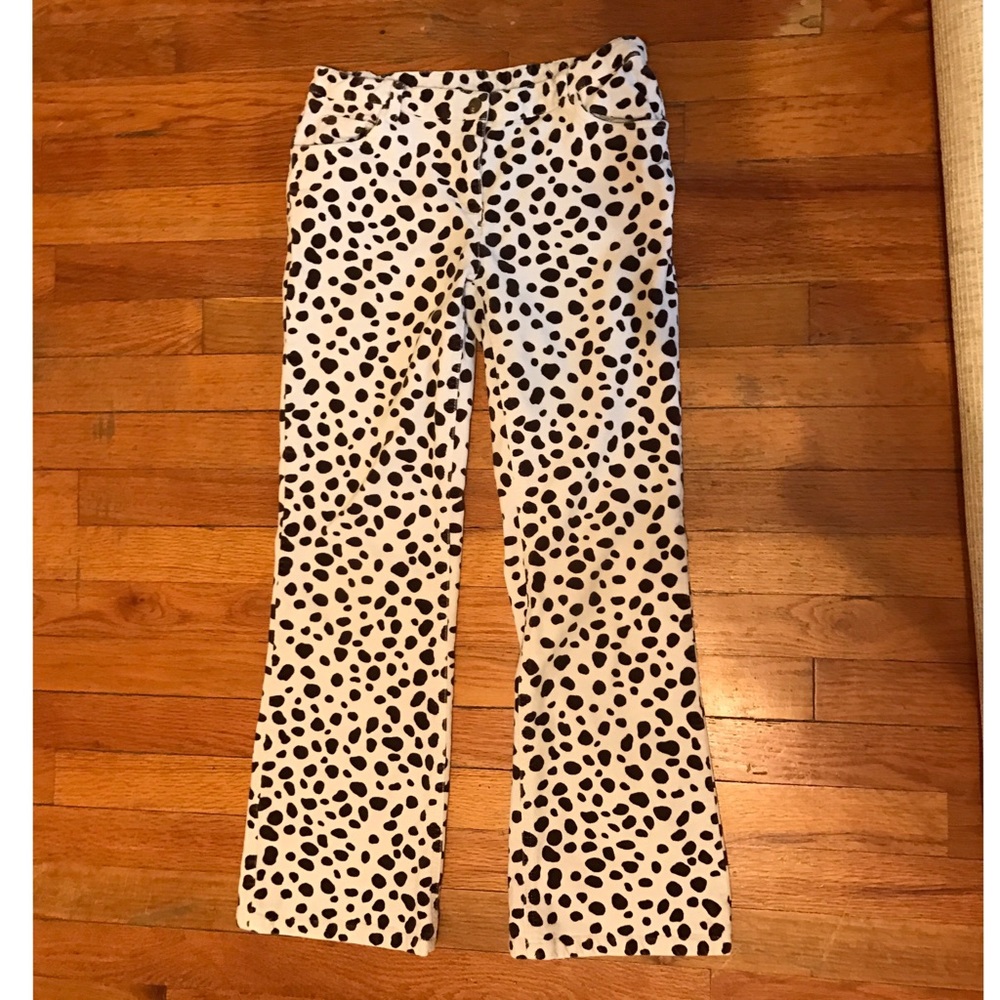 Mini Boden velvet Dalmatian print pants 11-12yr