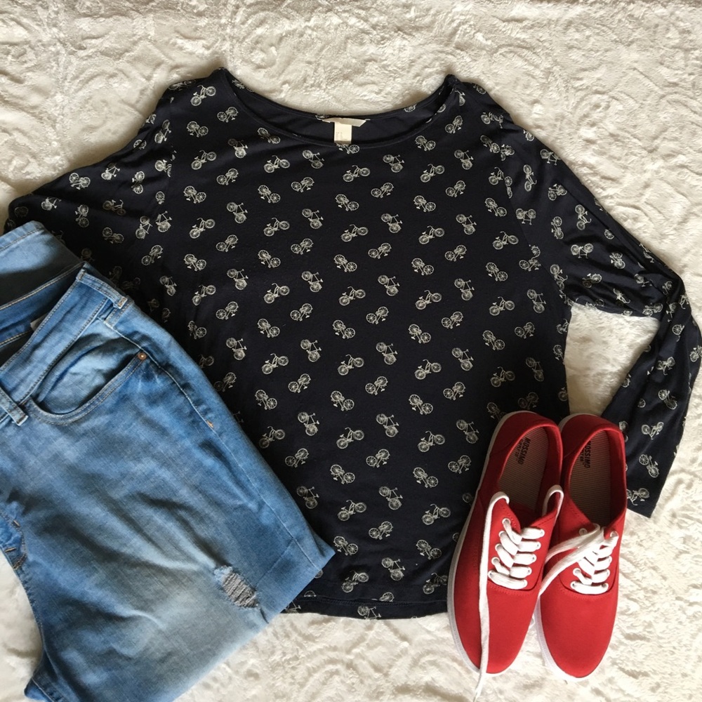 3/4 length sleeves bicycle top
