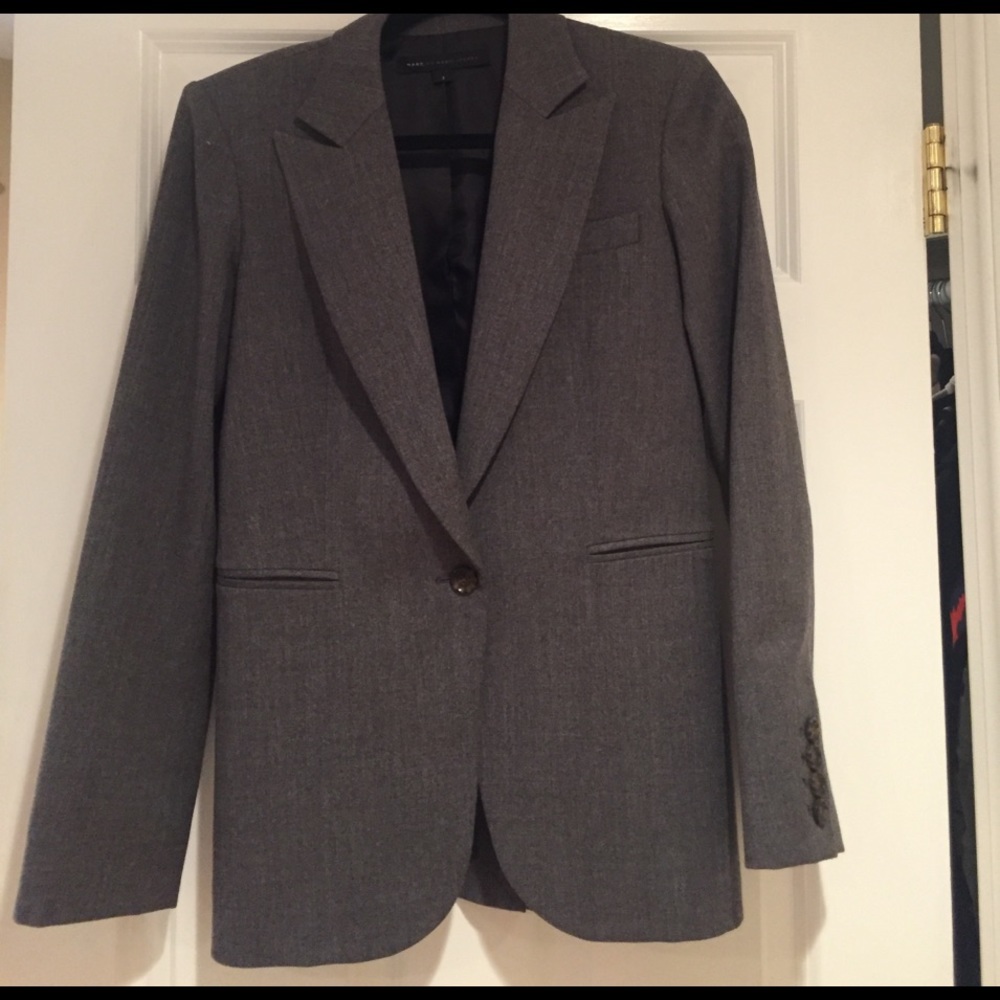Marc by Marc Jacobs | Gray Wool Boyfriend Blazer