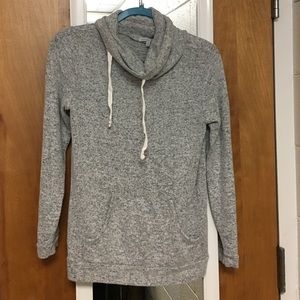 Cowl neck athletic sweatshirt