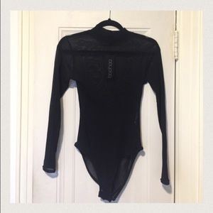Boohoo Black Sheer Bodysuit