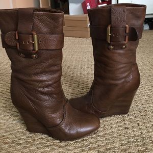 Chloe wedge boots in nubuck
