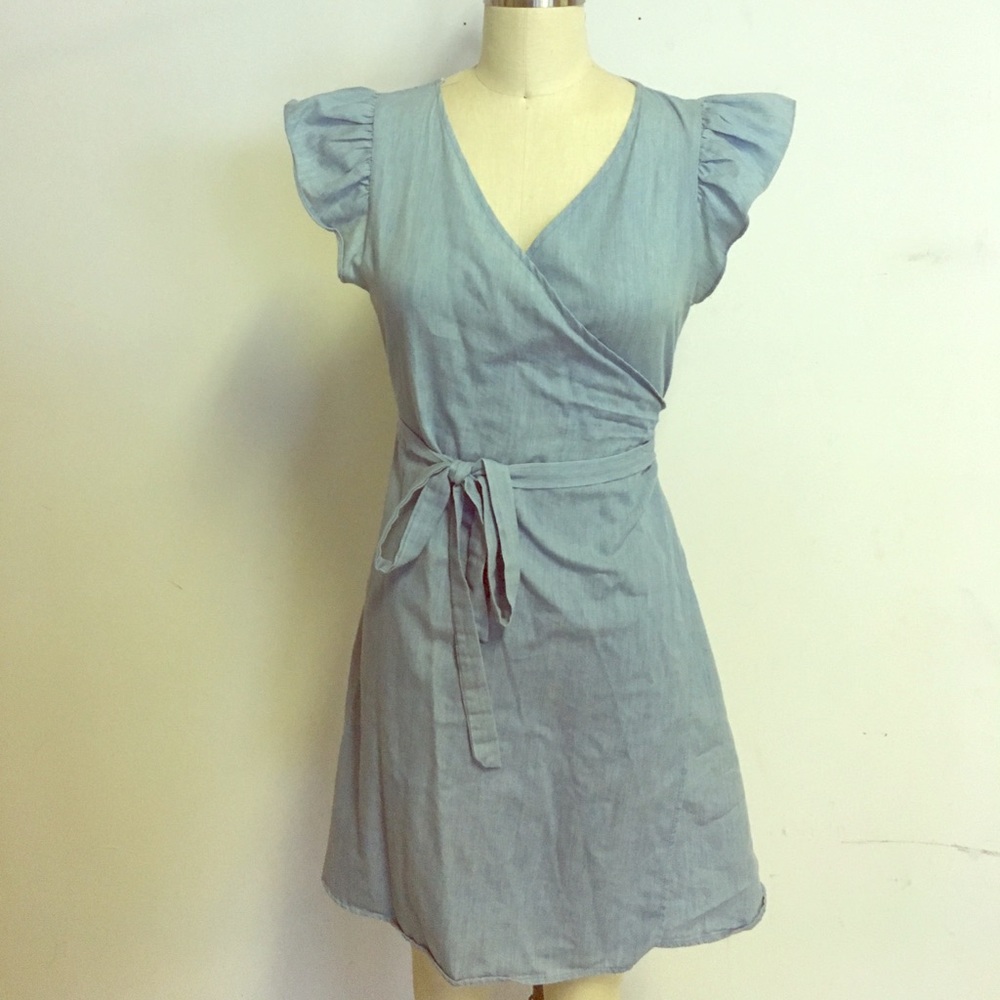 Ark & Co chambray wrap dress