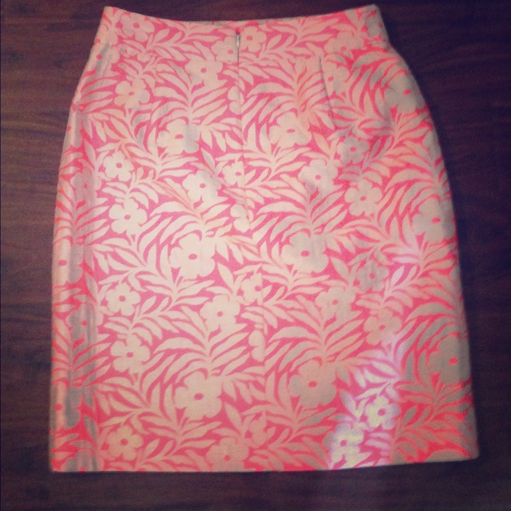 J. Crew Pencil Skirt in Plumeria Jacquard