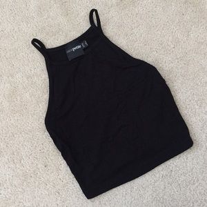 ASOS Petite Black Crop Tank Top