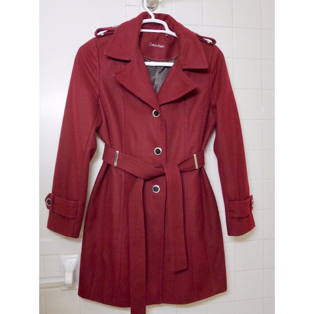 ✨Calvin Klein Maroon Coat ✨