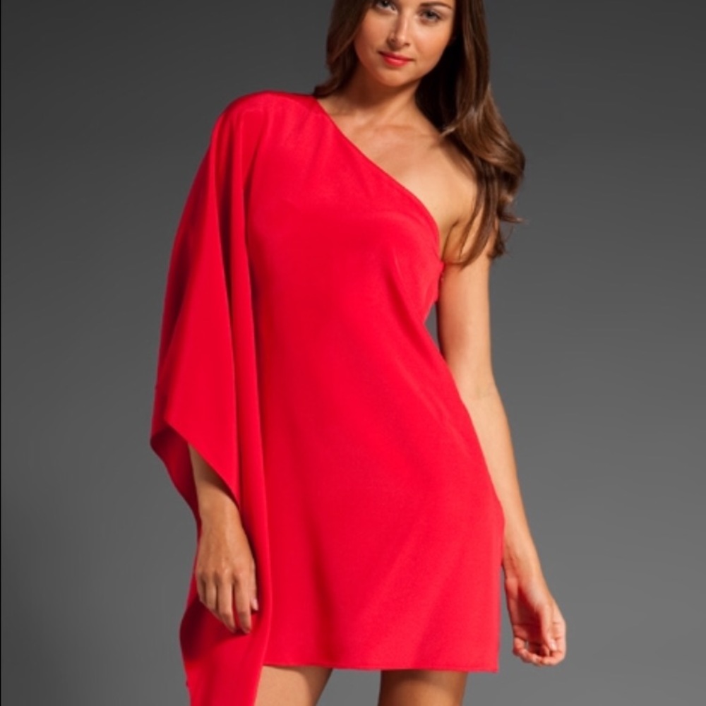SOLD 🦋 Jay Godfrey Red Silk size 2 dress